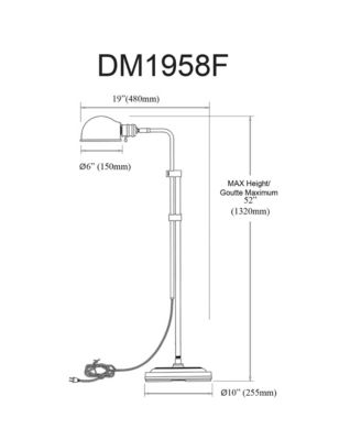 Fedora 1 Light Adjustable Pharmacy Floor Lamp