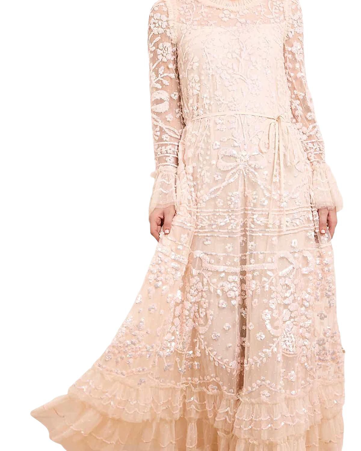 Needle & Thread Celia Long Sleeve Ankle Gown