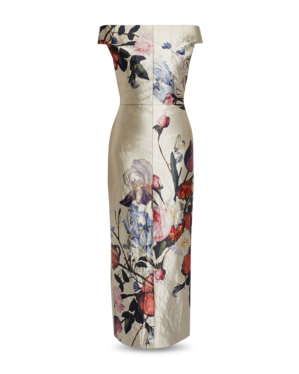 Erdem Off Shoulder Gown in Dutch Grey