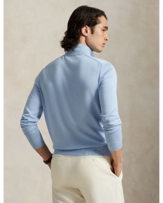 Cotton Quarter Zip Mockneck Sweater