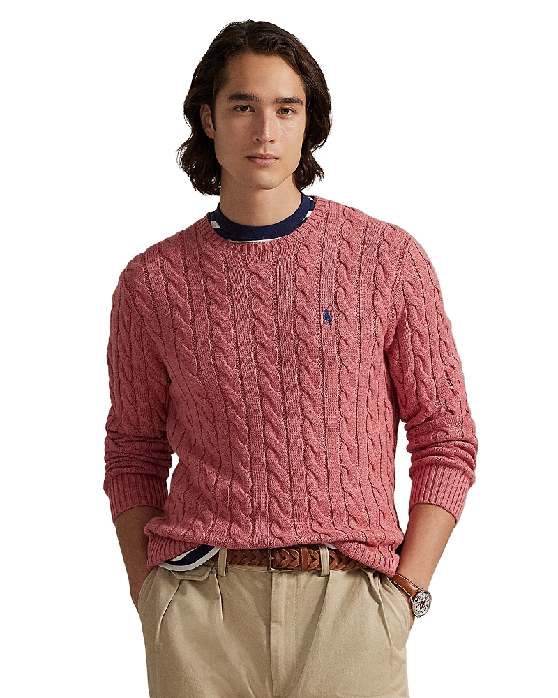 Polo Ralph Lauren Cable Knit Cotton Sweater In Multi