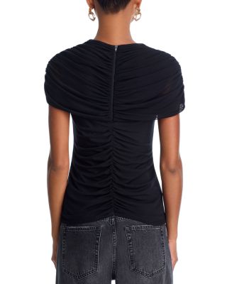 Beth Ruched Mesh Top