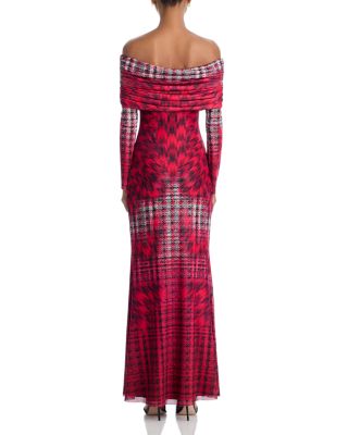 Thelma Houndstooth Maxi Dress