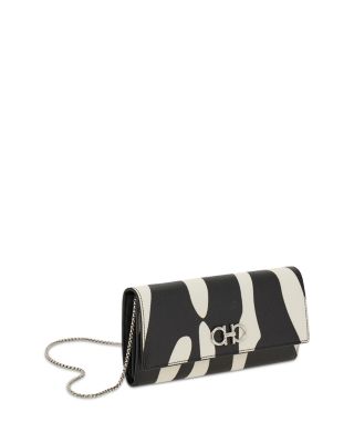 Gancini Leather Chain Wallet