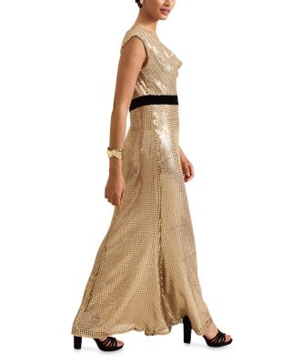 Jamae Gold Maxi Dress