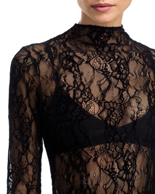 Lace Mock Neck Bodysuit