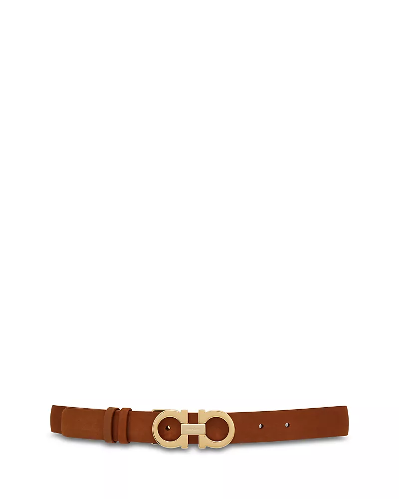 Ferragamo Women's Donna Gancini Nubuck Belt
