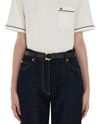 Women's Donna Gancini Leather Belt