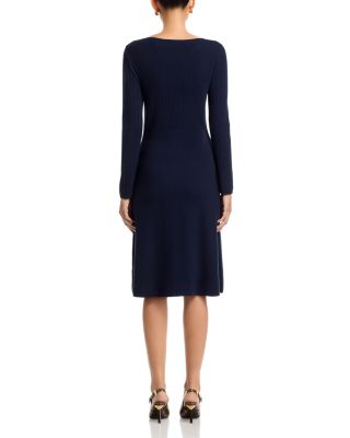 Long Sleeve Ribbed Sweater Dress