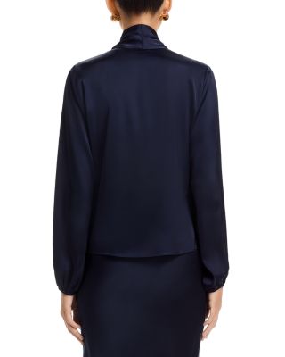 Long Sleeved Wrap Bodice Blouse 