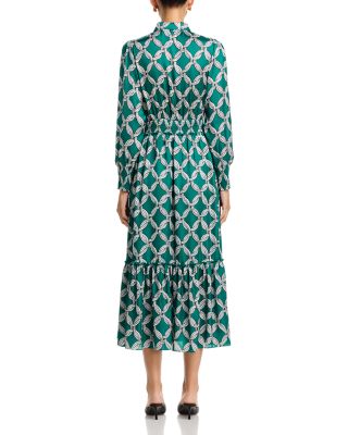 Half Placket Button Down Peplum Hem Dress