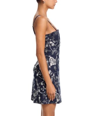 Zack Garden Embroidered Denim Dress