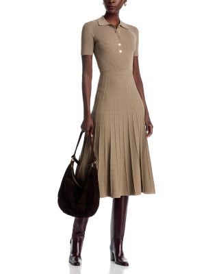 Fit & Flare Polo Midi Dress