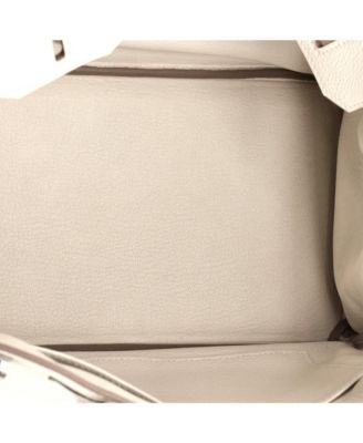 Birkin 30 Handbag Light Togo with Palladium Hardware