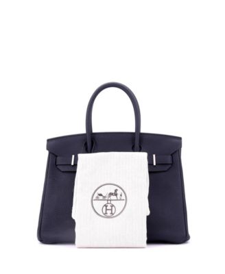 Birkin 30 Handbag Verso Togo with Palladium Hardware