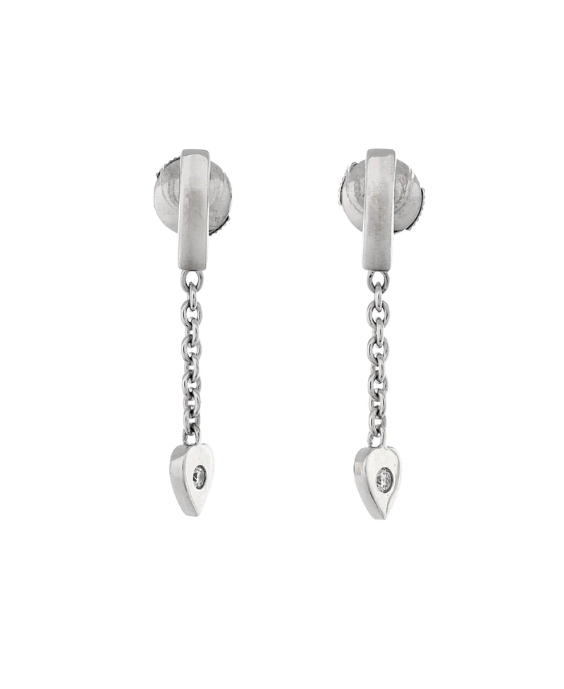 Click to view more detailed imagery on our partner's website Pre-owned Pre-owned Cartier Cartier Mon Amour Heart Drop Earrings 18k White Gold With Diamonds