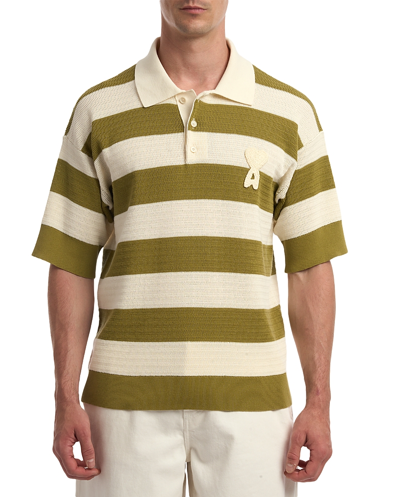 Ami Short Sleeve Polo With Ami De Coeur Patch