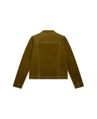 Women's Puff Shoulder Flocked Jacket