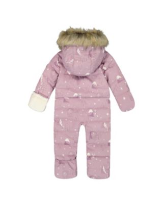 Girls' One-Piece Snug Snowsuit Designed for Car Seat Bear - Baby