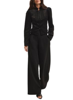 Women's Velvet Military Jacket