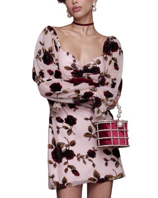 Victorian Sleeve Floral Mini Dress