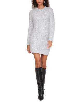Cable Knit Long Sleeve Mini Dress