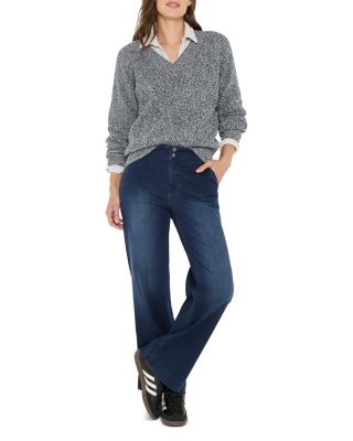 V-Neck Shaker Stitch Sweater