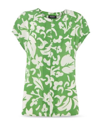 Floral Print Keyhole Top