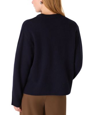 Side Stripe Detail Wool Knit Sweater