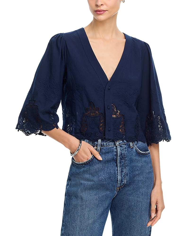 Cissa The Lady Lace Trim Blouse