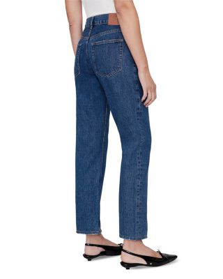 Kate Mid Rise Straight Jeans in Washed Blue