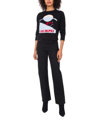 Les Alpes Motif Crewneck Sweater