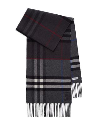 Contrast Check Cashmere Scarf