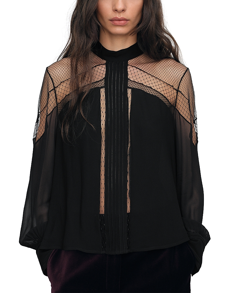 Reiss Lace Inset Top