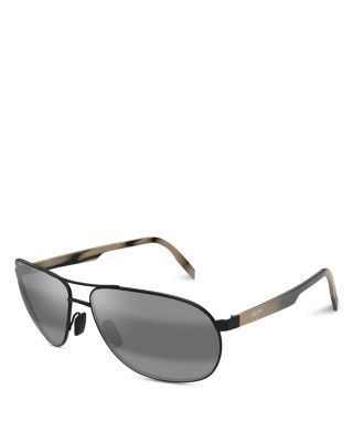 Castles Polarized Pilot Sunglasses, 62mm