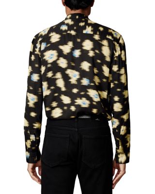 Faded Floral Print Long Sleeve Shirt