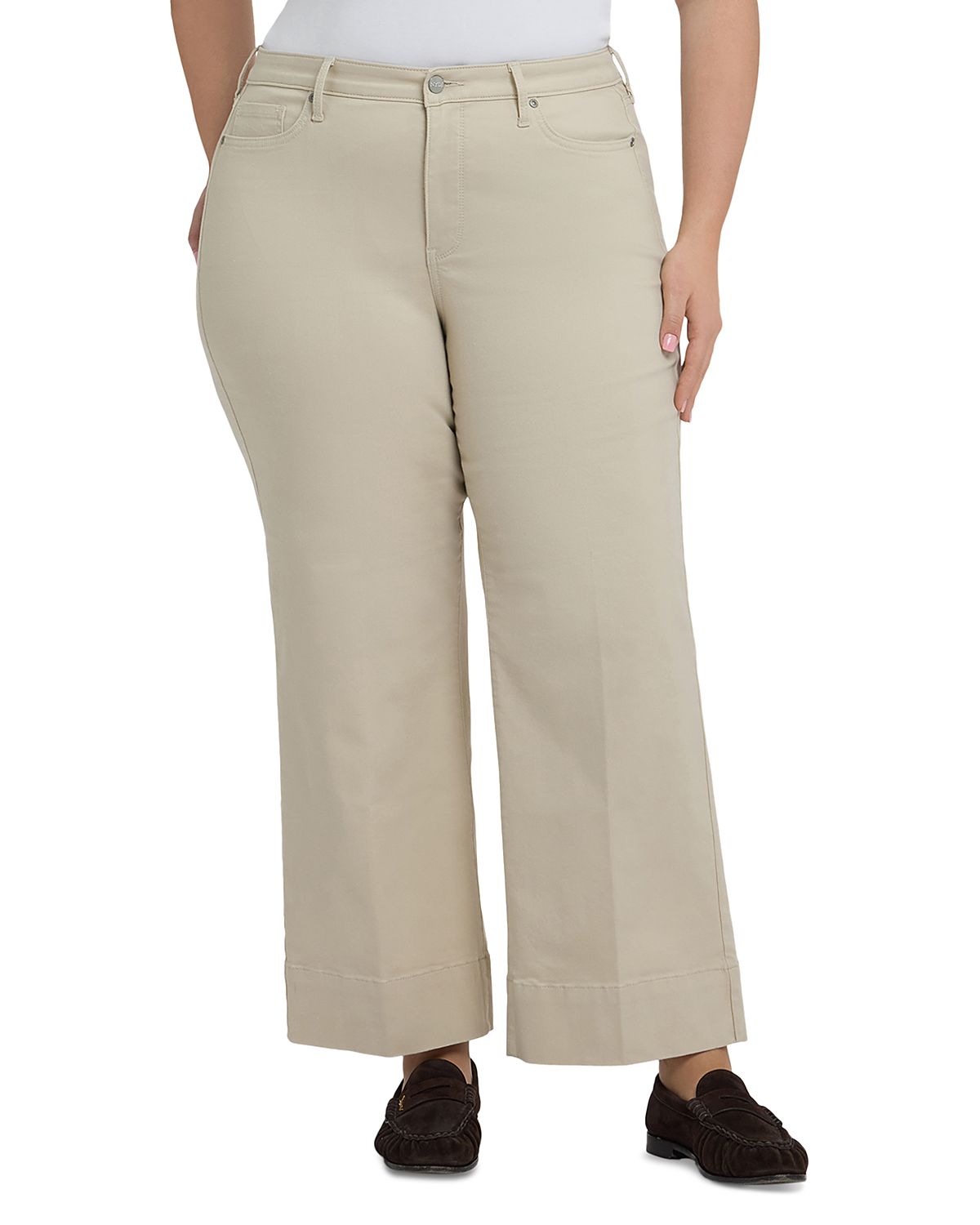 Nydj Plus Teresa Wide Leg Ankle Jeans