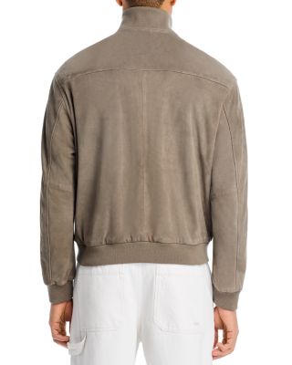 Rib Collar Suede Jacket