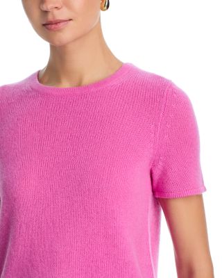 100% Cashmere Short Sleeve Shell Top - Exclusive