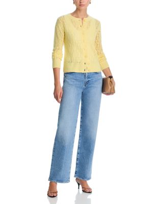 100% Cashmere Crewneck Cardigan Sweater - Exclusive