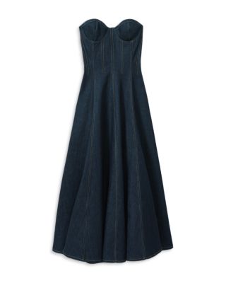 Strapless Denim Dress