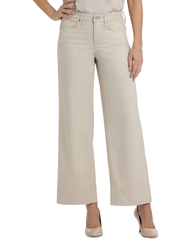 Nydj Teresa Mid Rise Wide Leg Ankle Jeans In Tavern In Neutral