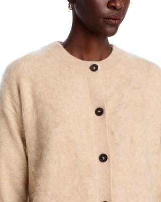 Brushed Cashmere Button Front Sweater
