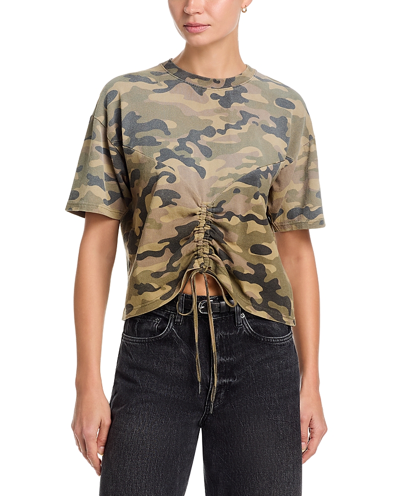Ksubi Camo Ruched Everyday Short Sleeve Tee