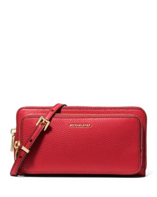 Michael Kors Jet Set Large Continental Crossbody In Red