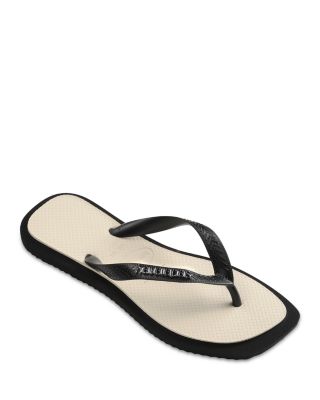Women's Top Square Thong Flip Flops
