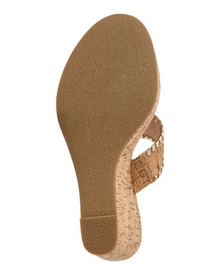 Women's Jacks Cork & Leather High Heel Wedge Sandals