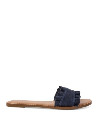 Women's Rozette Ruffle Slides