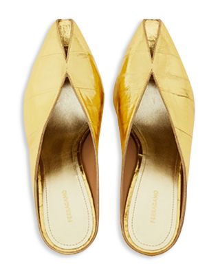 Women's Peep Toe Wedge Mules