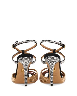 Women's Crystal Cage Stiletto Sandals